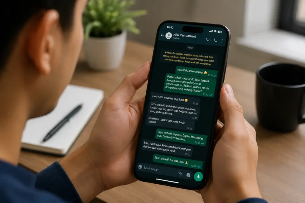 Cara Chat HRD di WA yang Sopan untuk Melamar Kerja dan Mengirim CV