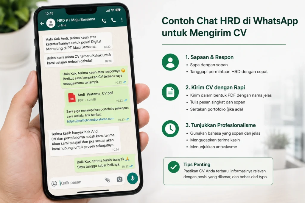 cara chat hrd di wa